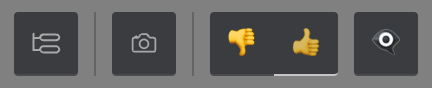 The global toolbar, which contains buttons and switches